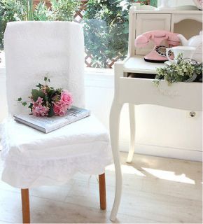 Quilted White Lovely Slipcovers Dining Room Chair Slip Covers / New