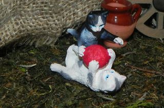 Cat Figurine Kittens use w/Nativity Set Presepio Pesebre Manger Scene