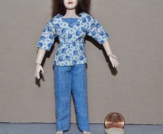 Handcrafted Miniature Doll Clothes~1:12~Fits 5.5 Movable Female~Heidi