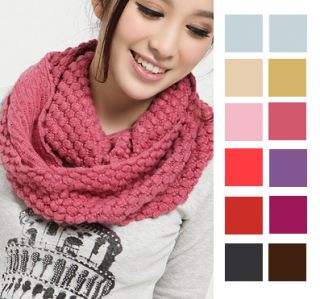 Girl Womens Pure Color Candy Long Crinkle Soft Scarf Wraps Shawl
