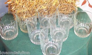 CUT CRYSTAL OLD FASHIONED GLASSES  CHANTELLE   dARQUES & DURAND