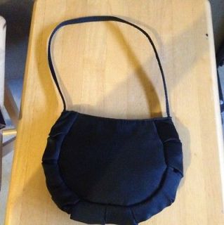 Harrods Black Microfiber Handbag Evening Bag Purse Pocketbook