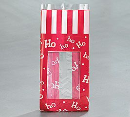 Christmas HO HO HO Cello Bags SMALL 100 Pack Party Favor Goodie Candy