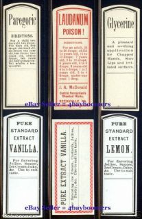 LAUDANUM OPIUM+ Antique DRUGSTORE Medicine BOTTLE Label