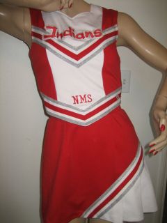 Authientic Cheerleader Uniform Cheer Outfit Costume INDIANS 34 Top 26