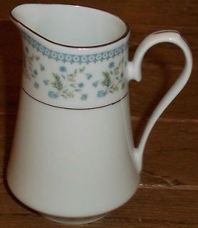 Collection Crown Ming Fine China Creamer Pitcher White Blue Floral