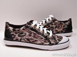 NIB Coach Barrett Signature Brown Ocelot Leopard Animal Camo Sneakers