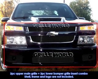 2004 2010 Chevy Colorado Xtreme Black Billet Grille Grill Combo Insert