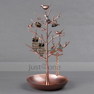 bird Tree Earrings Rings Necklaces Display Organizer Stand Holder