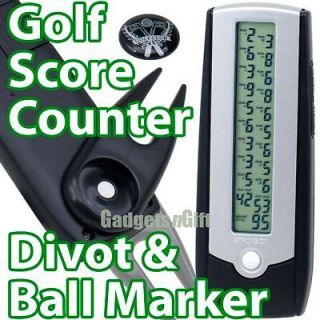 Golf Score Keeper Counter Scorecard Divot Tool Ball Marker Electronic