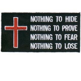Nothing Patch Embroidered Cool Christian Biker Patch