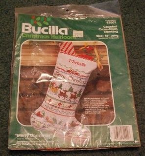 Christmas Heirloom Stocking Kit Sealed NIP Complete Merry Christmas