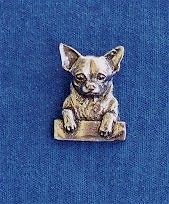 Chihuahua Necklace 36C Pewter dog jewelry HANG in THERE