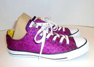 NEW Converse Womens Sneakers Pink/Purple Glitter Sz 8.5 M US / 39.5