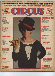 Circus March 23 1976 Lou Reed Sweet 10cc Faces Angel Ted Nugent MBX55