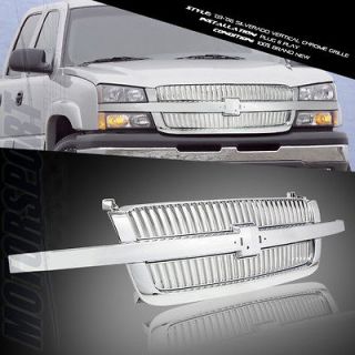 Newly listed 03 04 05 CHEVY AVALANCHE 1500 1PC CHROME GRILL GRILLE W/O