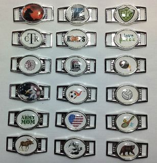 Sports, Awareness.Paracord Oval Shoe Lace Charms (2) of your choice
