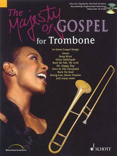 of Gospel for Trombone Solo Sheet Music Play Along Book CD Pack NEW