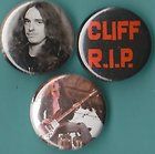 Cliff Burton  RIP Cliif  Set of 3 Pins Badges metallica