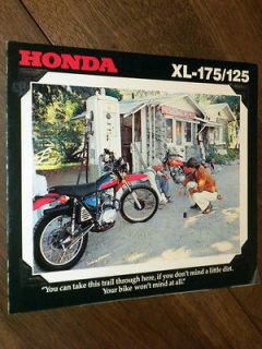 1978 Honda XL 175 / 125 original sales brochure literature dirtbike