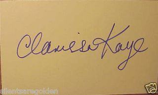 CLARISSA KAYE Actress TV 60s to 80s autographed one 3x5 inch card #