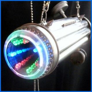 Steampunk compass clutch Purse pendant locket charm gothic LED light