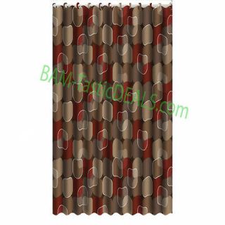 Printed Fabric Shower Curtain with FREE Heavy Duty Vinyl Liner