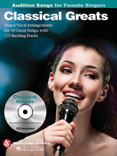 Classical Greats Audition Songs Female Singer Sheet Music Sing Along