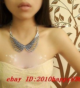 fashion Punk gothic alloy Angel wings Hollow out tie false collar