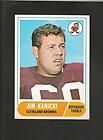 1968 Topps 180 Jim Kanicki Cleveland Browns Signed AUTO