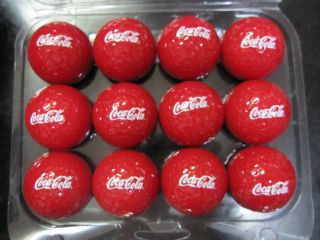 Coca Cola 12 Pack Red Golf Balls  NEW