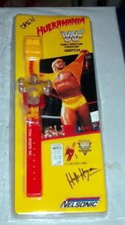 RD1 Vintage WWF Wrestling Watch Hulk Hogan MOC 1991 Nelsonic WWE