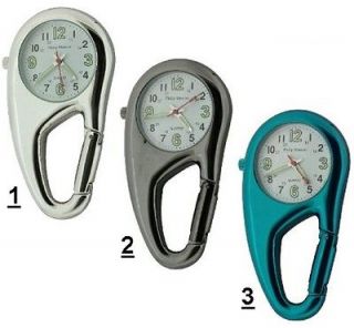 Mercier Clip On Doctors Nurses Unisex Carabiner Pocket Fob Watch NW09