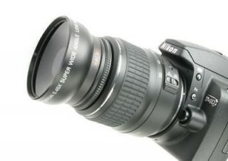 Wide Angle Lens fits Nikon D3200 D5200 HD4 optics & cleaning kit