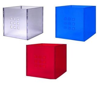 New IKEA LEKMAN Box   HARD PLASTIC CUBE OPEN TOP BOX