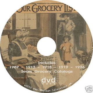 Grocery Catalogs {1907   1926 Prices & Clipart} on DVD ~ FREE S&H