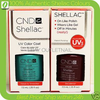 CND Shellac UV Gel Colour Kit Lot   SET OF 2 Color Shades UV Lamp