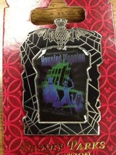 Disney Parks Collection Pin Haunted Mansion Poster Hitchhiking Ghosts