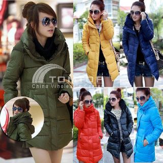 Winter Hooded Down Jacket Parka Puffy Slim Long Warm Coat 6 Color