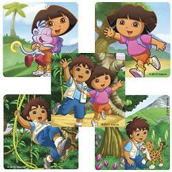 15   DORA and DIEGO Stickers Kids Party Treat Loot Bags Favors Supply