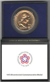 1972 American Revolution Bicentennial Commemorative Medal MINT Tea
