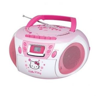 Hello Kitty KT2028A Stereo CD Boombox with Cassette Player/Recorde r