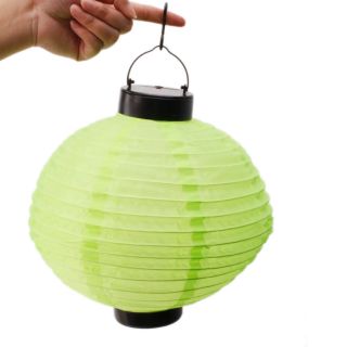 New 10 Green Battery Paper Lantern Solar Power Light Outdoor Wendding