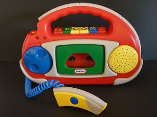 Little Tikes Sing A Long Tape Cassette Recorder w/Microphone TESTED