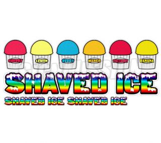 SHAVED ICE II  7 Concession Decals + 2 FREE cart trailer stand sticker