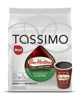 TIM HORTONS COFFEE DECAF TASSIMO T DISC 14 PACK DECAF