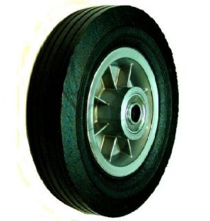 Solid Rubber 8 x 2 1/2 with Offset Hub Hand Truck Wheel with 5/8 ID