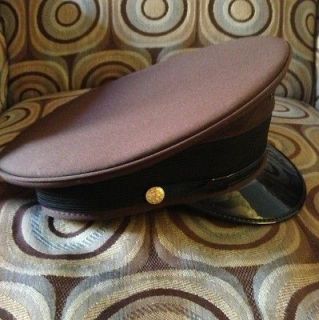 Sheriff Department Dress Uniform Hat Brown Size 7 7/8 Police Gold