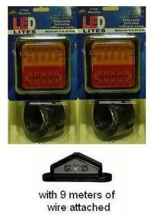 VOLT LED TRAILER LIGHT KIT COMBO ALL WITH 9 METER WIRE ATTACHED