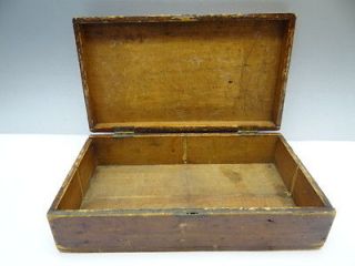Vintage Used Old Broken Wood Wooden Tool Trinket Storage Container Box